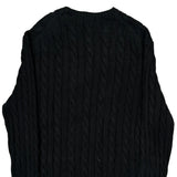 Polo By Ralph Lauren Cable Knit Sweater - XL Black Cotton