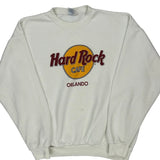 Orlando Hard Rock Cafe Graphic Sweatshirt - Large White Cotton