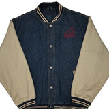 Jon Lauren Varsity Jacket - XL Beige Cotton