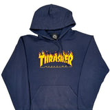 Thrasher Magazine Thrasher Graphic Hoodie - Medium Navy Cotton Blend