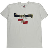 Single Stitch Imported Beer Fruit Of The Loom Graphic T-Shirt - XL White Cotton