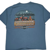 Northwoods Harley Davidson Graphic T-Shirt - 3XL Blue Cotton