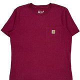 Carhartt T-Shirt - Medium Red Cotton
