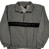 Zylstra Elgin Illinois Harley Davidson Spellout 1/4 Zip - Medium Gray Polyester Blend