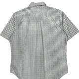 Polo By Ralph Lauren Checked Short Sleeve Shirt - Medium White Cotton