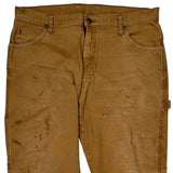 Dickies Carpenter Trousers - 36W 32L Brown Cotton