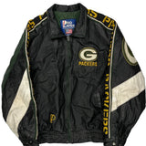 Packers Pro Player Football Leather Jacket - Medium White Leather