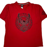 Harley Davidson Graphic T-Shirt - 2XL Red Cotton
