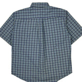 Age 8-10 Ralph Lauren Checked Short Sleeve Shirt - Small Blue Cotton