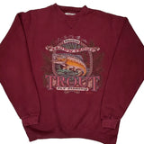 Made In USA 20/20 Hvywt Trout Fly Fishing Sweatshirt - Large Burgundy Cotton