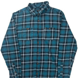 Quiksilver Checked Flannel Shirt - Large White Cotton