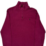 Polo By Ralph Lauren 1/4 Zip - Medium Pink Cotton