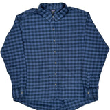 Patagonia Checked Flannel Shirt - Large Blue Cotton