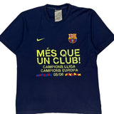 Fc Barcelona Nike Graphic T-Shirt - Medium Navy Cotton