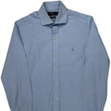 Polo By Ralph Lauren Slim Fit Shirt - Small Blue Cotton