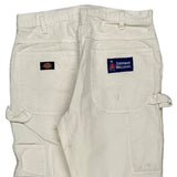 Dickies Carpenter Trousers - 30W 30L White Cotton