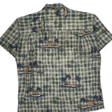 Chaps Ralph Lauren Hawaiian Shirt - Large Blue Cotton