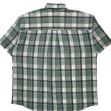 Gant Checked Short Sleeve Shirt - Large Green Cotton Blend