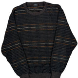 Nordstrom Striped Sweater - XL Gray Merino Wool