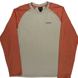 Patagonia Graphic Long Sleeve T-Shirt - Large Beige Cotton