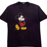 Mickey Mouse Disney Cartoon T-Shirt - XL Black Cotton