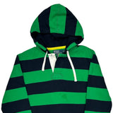 Rugby Polo By Ralph Lauren Striped Hoodie - Large Green Cotton