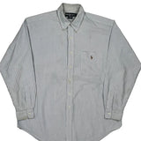 Tilden Ralph Lauren Striped Shirt - Large Blue Cotton