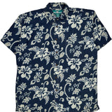 Big Dogs Floral Hawaiian Shirt - Small Blue Cotton Blend