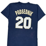 Milwaukee Brewers Majestic Mlb T-Shirt - Medium Navy Cotton