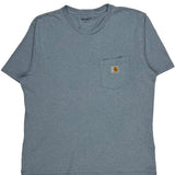 Carhartt T-Shirt - Large Blue Cotton