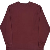 Carhartt Long Sleeve T-Shirt - XL Burgundy Cotton