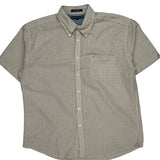 Tommy Hilfiger Checked Short Sleeve Shirt - XL Beige Cotton