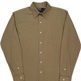 Polo By Ralph Lauren Shirt - Small Khaki Cotton Blend