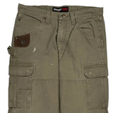 Wrangler Cargo Trousers - 34W 34L Khaki Cotton