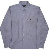 Ralph Lauren Striped Shirt - XL Red Cotton