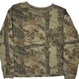 Mossy Oak Camo Sweatshirt - XL Khaki Cotton Blend