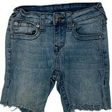 True Religion Denim Shorts - 22W UK 2 Light Wash Denim