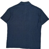 Lacoste Checked Polo Shirt - XL Blue Cotton