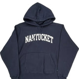 Reverse Weave Champion College Hoodie - Large Navy Cotton
