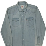 Levis Denim Shirt - Large Light Wash Cotton