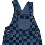 Age 12 Months Tommy Hilfiger Checked Overalls - 3XS Blue Cotton