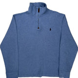 Polo By Ralph Lauren 1/4 Zip - Medium Blue Cotton