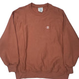 Reverse Weave Champion Sweatshirt - Large Brown Cotton