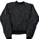 90S Southpole Ma-1 Bomber Jacket - Large Black Polyester