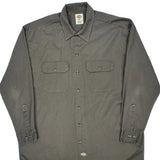 Dickies Shirt - XL Grey Polyester Blend