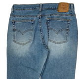 515 Levis Boot Cut Jeans - 32W UK 10 Blue Cotton