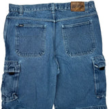 Wrangler Cargo Denim Shorts - 38W 10L Blue Cotton
