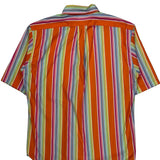 Ralph Lauren Striped Short Sleeve Shirt - Large Multicoloured Cotton
