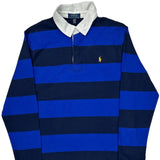 Polo By Ralph Lauren Striped Rugby Shirt - XL Blue Cotton