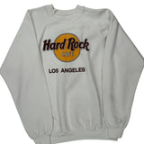 Los Angeles Hard Rock Cafe Graphic Sweatshirt - Medium White Cotton